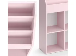 Prateleira para crianças rosa 72x31.2x114.2 luigi