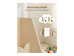 Prateleira para Livros SucceBuy para Bebês Voltada para a Frente, Estante para Crianças com 5 Níveis com 2 Ganchos para Pendurar Mochilas