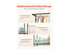 Prateleira para Máquina de Lavar Roupa SucceBuy Suporte para Máquina de Lavar e Secar Roupa com 1 Prateleira, 3 Prateleiras, Preto