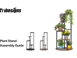 Prateleira para plantas, 5 níveis de suporte para plantas, suporte para plantas internas de 103 cm, suporte decorativo para vasos de jardinagem