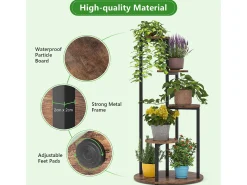 Prateleira para plantas, 5 níveis de suporte para plantas, suporte para plantas internas de 103 cm, suporte decorativo para vasos de jardinagem