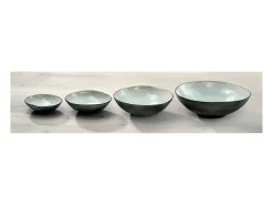 Prato oval grande modelo Shadow Nacre 35,5 x 14 cm (x2)