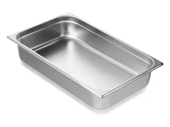 Prato Plano SucceBuy Panela de Vapor Full Size Hotel Pan, em Aço Inoxidável, 10.2CM de Profundidade