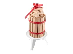 Prensa de Frutas Manual SucceBuy, para a Fabricação de Vinho, 6 L Cesto de Madeira, com Dois Sacos Filtrantes de Qualidade Alimentar
