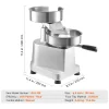 Prensa de Hambúrguer SucceBuy Máquina de Hambúrguer de 15 cm Prensa Comercial Modeladora de Carne Cozinha 110 V Aço Inoxidável/Prata