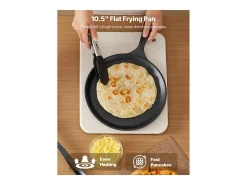 Prensa de Tortilhas de Ferro Fundido Reforçada SucceBuy, Máquina de Chapati de 25 cm, com Pega e 100 Papéis-Manta para Tortilhas