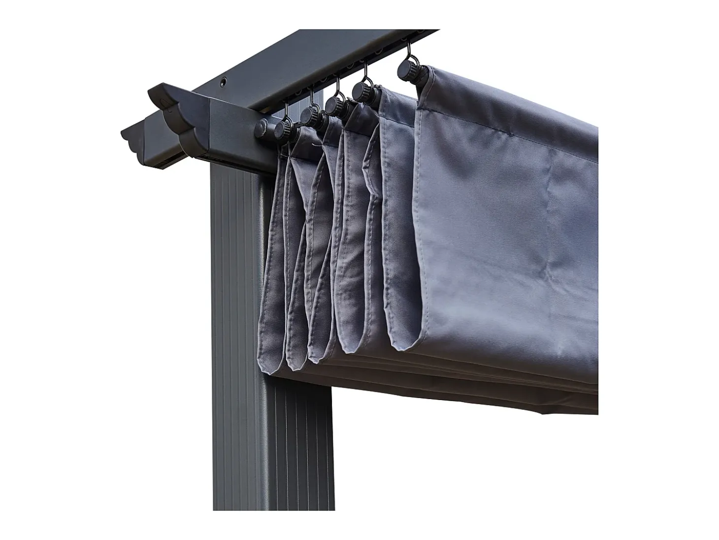 Pérgola 3 × 3m CASSIS cinzento - estrutura de alumínio