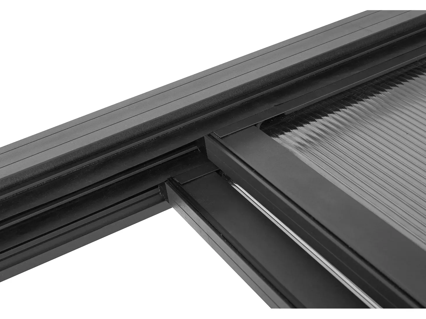 Pérgola adossada com teto de correr 9 m² antracite IZEDA