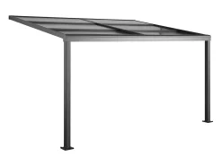 Pérgola adossada com teto de abrir, 12 m², antracite IZEDA