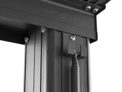 Pérgola adossada com teto de correr 18 m² antracite - IZEDA