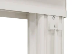 Pérgola adossada em alumínio com teto deslizante - 12m² - branca - IZEDA