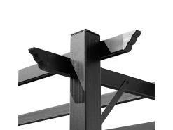 Pérgola autoportante 3 × 4 x 2.23 m - teto retrátil - lona marrom - estrutura de alumínio - Cinza