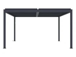 Pérgola autoportante elétrica alumínio lâminas orientáveis 15,6 m² antracite AMADORA