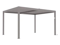 Pérgola autoportante elétrica alumínio lâminas orientáveis 12 m² taupe AMADORA
