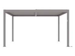 Pérgola autoportante elétrica alumínio lâminas orientáveis 12 m² taupe AMADORA