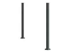 Pérgola autoportante em aço inoxidável, com teto de poliéster deslizante, 298 x 213 x 221 cm, Preto