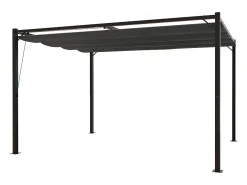 Pérgola Autoportante 3x4m Cinza TUSA em Poliéster - Conforto Ótimo para Jardim e Refeições em Família
