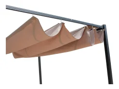 Pérgola Autoportante 3x3m Tecido de Poliéster Taupe - Conforto Ótimo para Jardim e Terraço