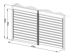 Pérgola bioclimática autoportante em alumínio 12 m² antracite com claustra - AMADORA