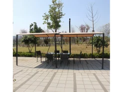 Pérgola Deslizante Extensível e Garagem 9m² a 16m² Cinza e Bege ICARIA