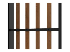 Pérgola em aço com telhado retrátil - com treliça - 10,6 m² - preto - MAZARA
