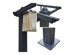 Pérgola livre 3 × 4m CASSIS bege - estrutura de alumínio