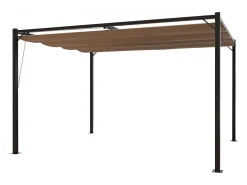 Pérgula Autoportante 3x4m em Poliéster Taupe TUSA - Conforto Ótimo para Jardim e Terraço