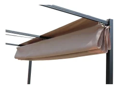 Pérgula Autoportante 3x4m em Poliéster Taupe TUSA - Conforto Ótimo para Jardim e Terraço