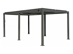 Pérgula bioclimática autoportante de alumínio "Kensington" - 3 x 5 m - Cinzento