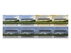 Pérgula bioclimática em alumínio "Windsor" - 3 x 4 m - Antracite