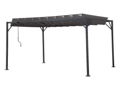 Pérgula bioclimática em tecido "Lodge" 3 x 4 m - Antracite
