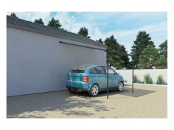 Pérgula de parede para estacionamento 3,75x3,05 m FERRATO 11,44 m² Alumínio Cinza Antracite