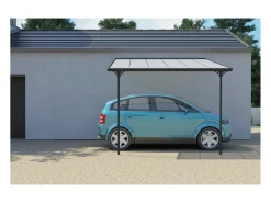 Pérgula de parede para estacionamento 3,75x3,05 m FERRATO 11,44 m² Alumínio Cinza Antracite