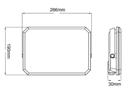 Projetor LED Preto 230V 100W 4000K Tampa Leitosa 10000lm 266x190x30 mm