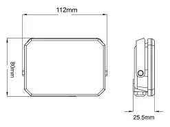Projetor LED Preto 230V 20W 4000K Tampa Leitosa 2000lm 112x80x25,5 mm