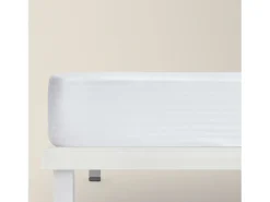Protetor de colchão 100% algodão branco anti-encolhimento, 150x196 cm