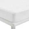 Protetor de colchão acolchoado de algodão antialérgico 135x196 cm branco