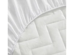 Protetor de colchão acolchoado de algodão antialérgico 135x196 cm branco