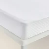 Protetor de colchão 105x196 cm 100% algodão branco até 32 cm de altura