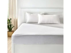 Protetor de colchão 105x196 cm 100% algodão branco até 32 cm de altura