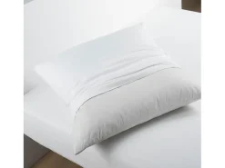 Protetor de Travesseiro Acolchoado "Molly" 50x70 cm 100% Algodão Branco, Lavável na Máquina, Made in Europe
