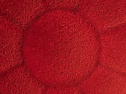 Pufe design flor em tecido bouclé vermelho DELPODA