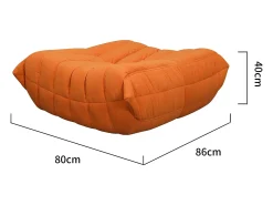 Pufe 86x40x80 cm laranja nua n22-19