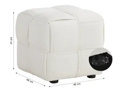 Puff 46x41x46 cm Bege