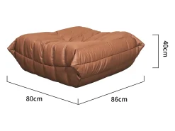 Puff 86x40x80 cm castanho nua n22-21