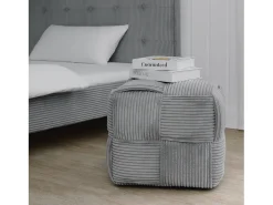 Puff 46x41x46 cm cinza