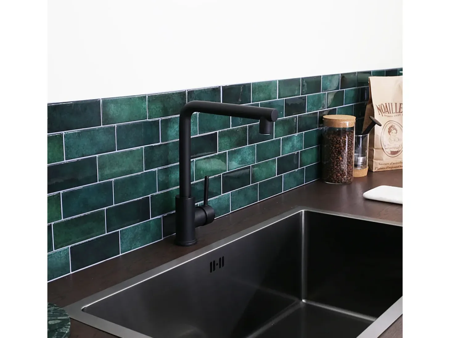 Pure II misturador para lava-loiça preto Essebagno