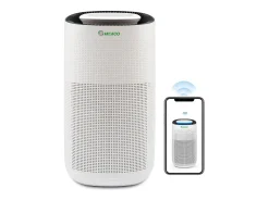 Purificador de ar Wi-Fi MEACO MeacoClean CA-HEPA 76x5, filtro HEPA H13, ultrassilencioso 25 dB, sensor de qualidade do ar, para casa/escritório, cor branca.