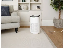 Purificador de ar Wi-Fi MEACO MeacoClean CA-HEPA 76x5, filtro HEPA H13, ultrassilencioso 25 dB, sensor de qualidade do ar, para casa/escritório, cor branca.