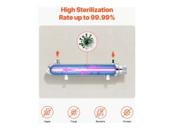 Purificador de Água UV SucceBuy, Filtragem Ultravioleta, Caudal de 3,785 L/min